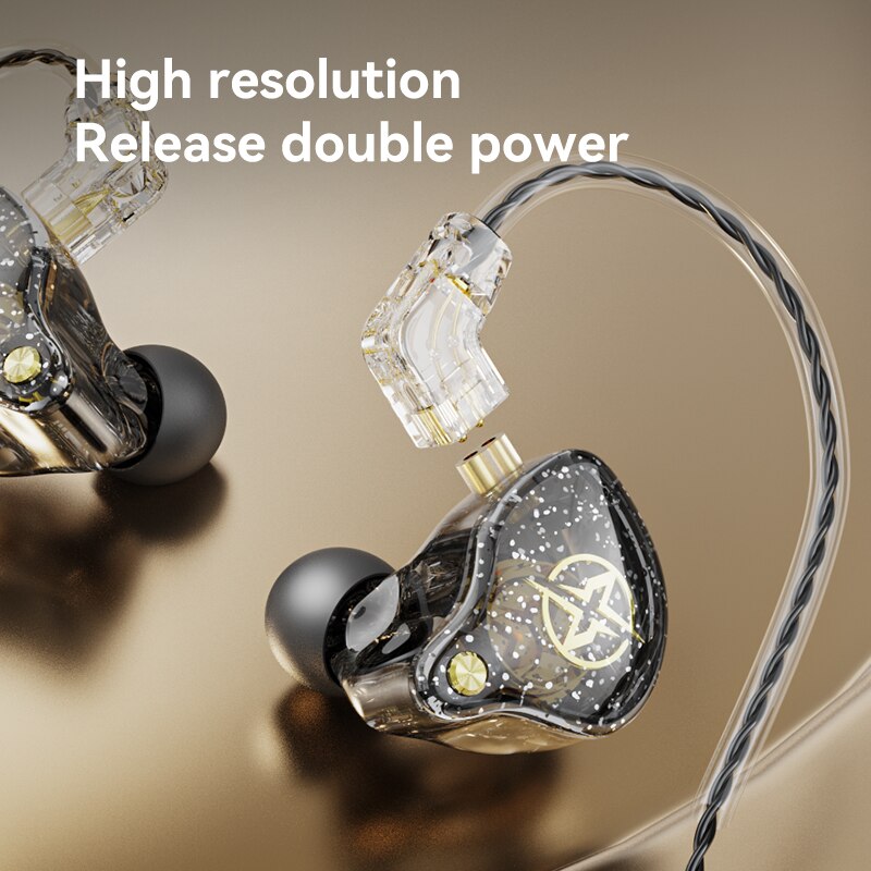X2 Pro 3,5 mm odłączane słuchawki przewodowe podwójne dynamiczne słuchawki HiFi zestaw słuchawkowy z basem Stereo muzyk Monitor słuchawki douszne sport bieganie