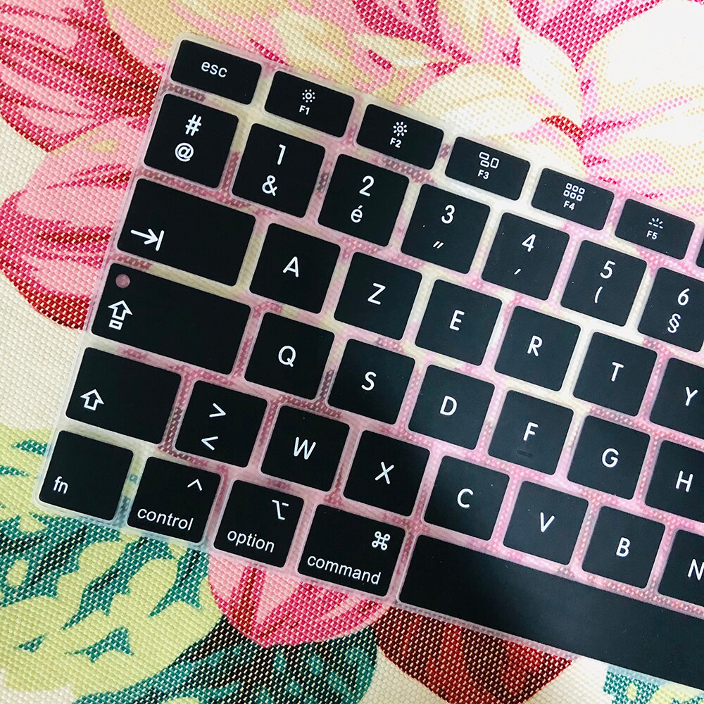 With "AZERT" French version Keyboard Cover Protector For Macbook Air 13 A2179 Air 13" Silicone Keyboard Protective Film