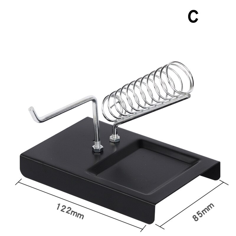 Electric Soldering Iron Stand Full Metal Holder Multifunction Soldering Iron Stand High Temperature Resistant Welding Tin Tools: C