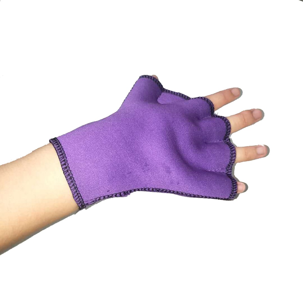 2Stck Schwimmen Handschuhe Aquatische Wasser Aqua Schwimmhäuten Neopren Ausbildung Surfen Handschuhe freundlicher Erwachsene Hand Paddel Flossen Handschuhe: Violett / L