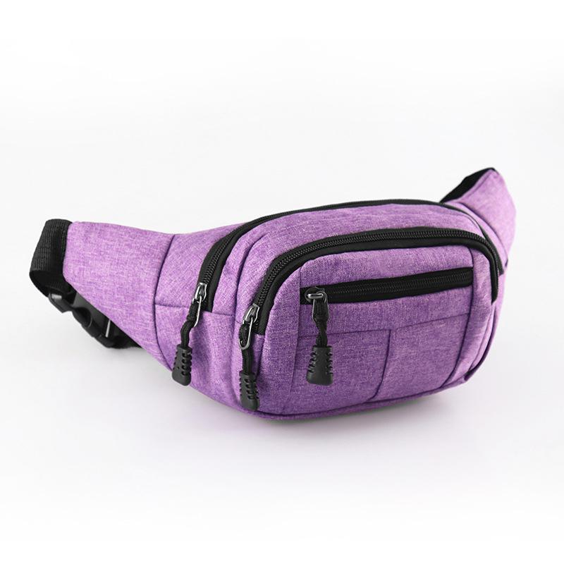 Sports de plein air taille sacs multi-fonctionnel étanche hommes et femmes grande capacité sacs à bandoulière voyage d'affaires sac de téléphone portable: Purple