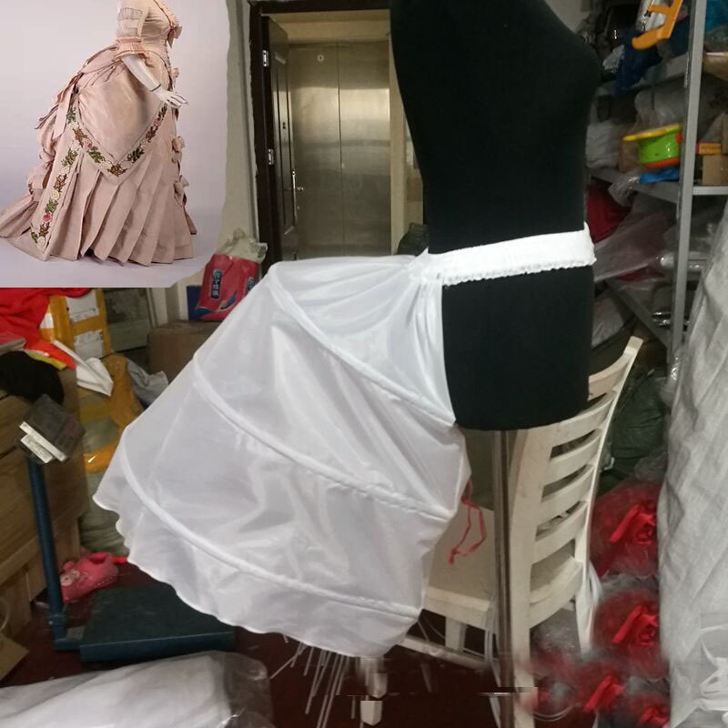 Jupe à la hanche pour femmes, jupon spécial pour robe Baroque, 3 trois cerceaux, sous-jupe Crinoline, accessoires de mariage, Stock