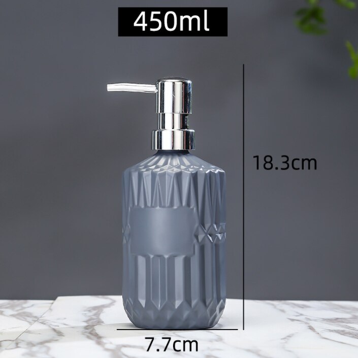 Glass Lotion Bottle Manual Press Soap Dispenser Bottle Fillable Shower Gel Shampoo Container Bottles for Bathroom Kitchen: F