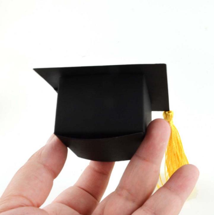 10 Pcs Doctor Hat Cap Box Graduation Decoration Candy Favor Boxes Celebration Party Bag Packing Box