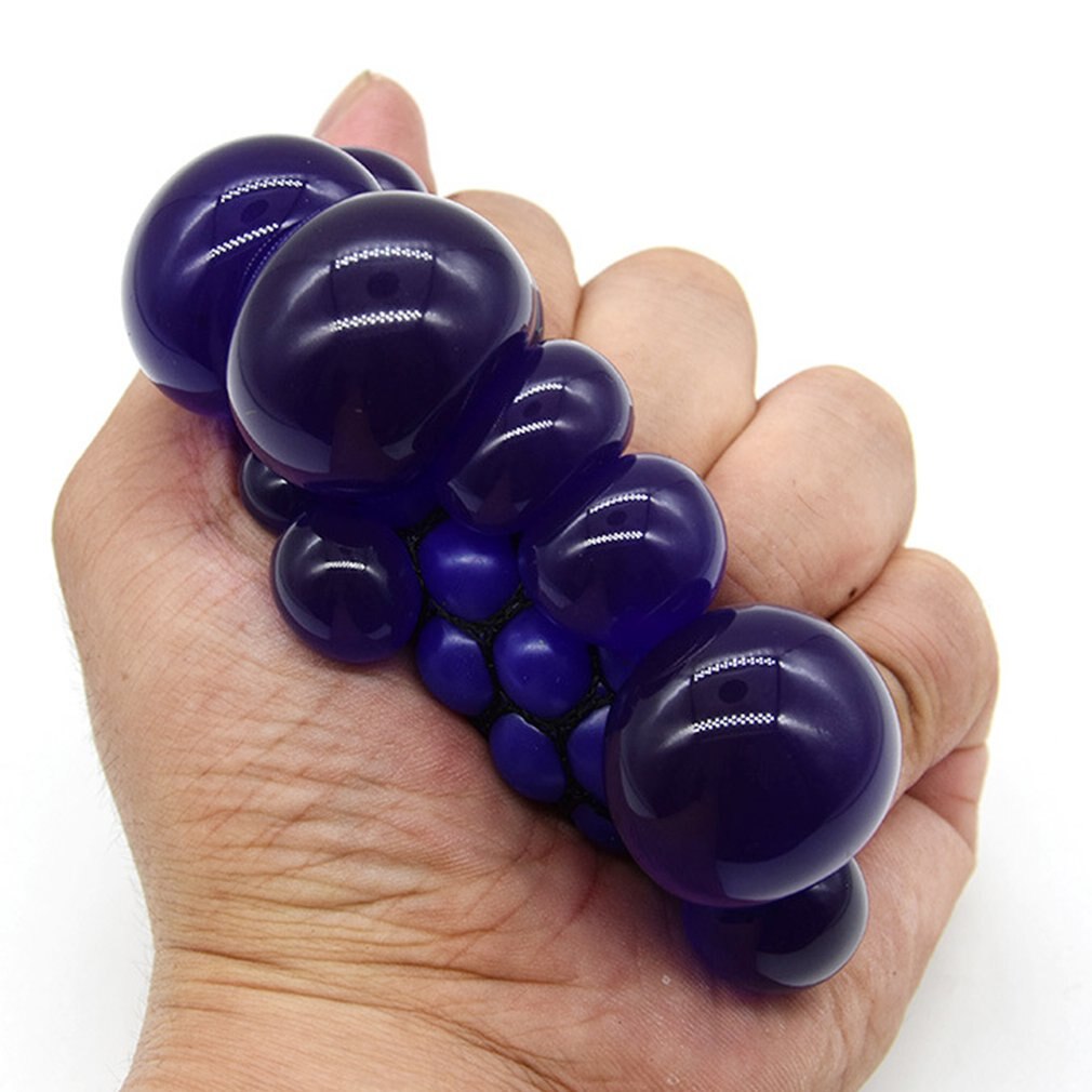 Novetly Funny Squeeze Ball Cute Stress Relief Ball Hand Wrist Exercise Anti-stress Slime Grape Ball Toy Funny Gadgets Toys