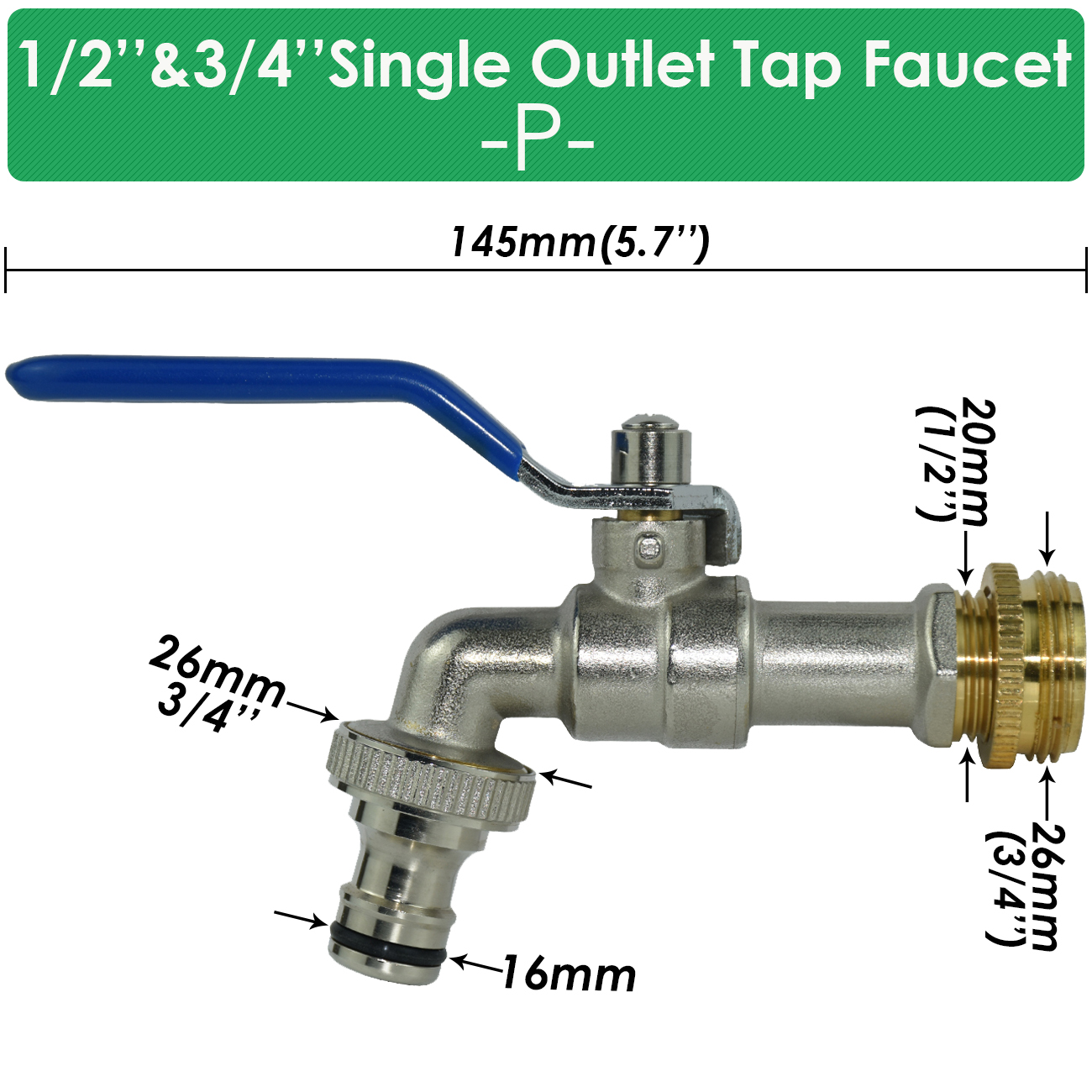 Garden Outdoor Brass Tap Faucet Connector 1/2'' IBC Water Tank Adapter Joint 2-Way 1-Way Irrigation Replacement Hose Ball Valve: Orange