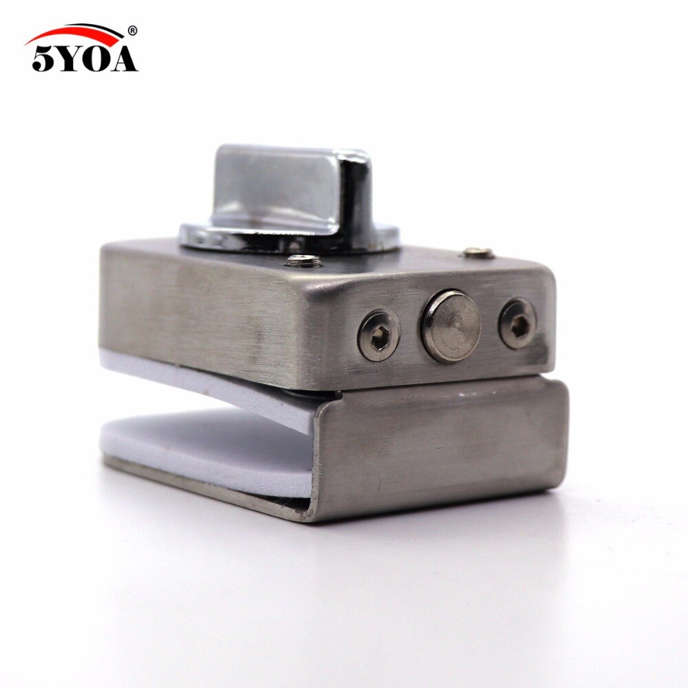 Glass Door Lock Latch Stainless Steel Rotary Knob Open/Close Home Hotel Bathroom Use 10~12mm Door Lock Aluminium Alloy Core