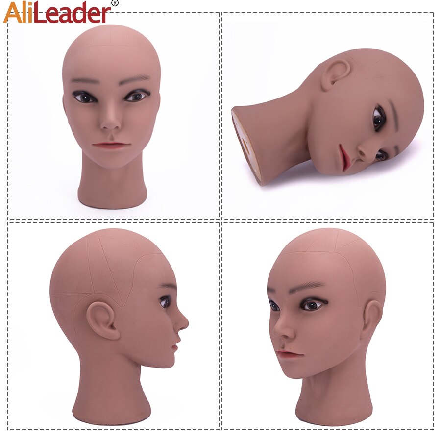 Alileader-Cabeza de Maniquí de mujer barato, cabeza de modelo de silicona para hacer sombrero de pelucas, exhibición, cabeza de entrenamiento africano