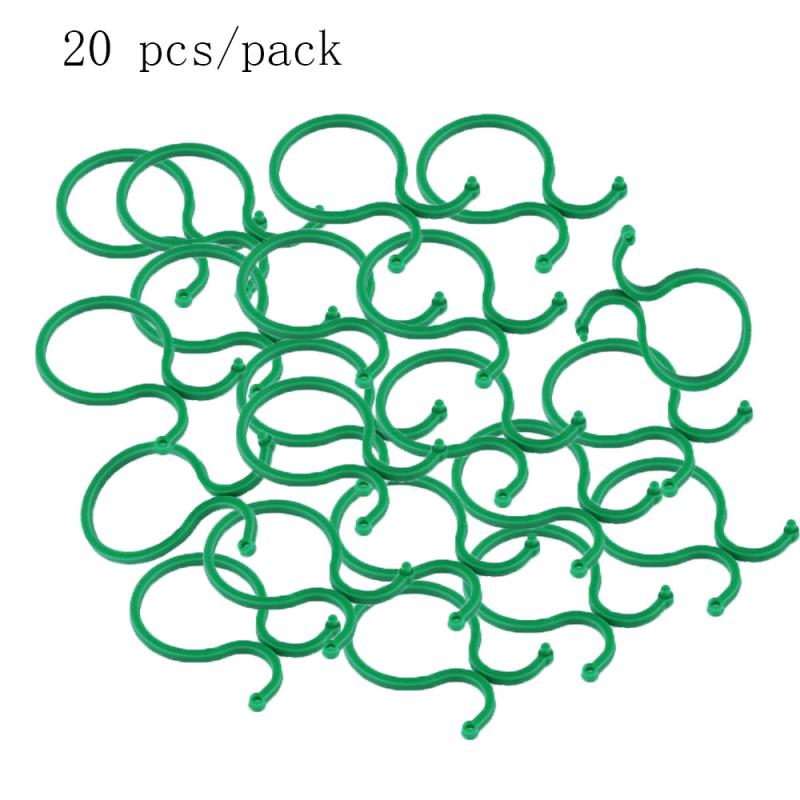 50/20pcs Reusable Plastic Plant Support Clips clamps For Plants Hanging Vine Garden Greenhouse Vegetables Tomatoes Clips: 02 20pcs