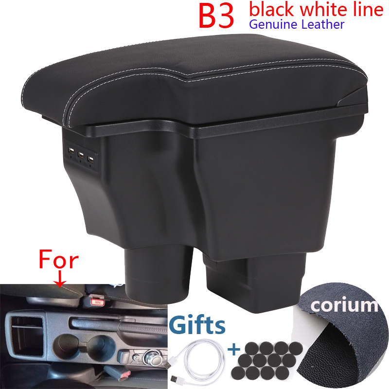 Reposabrazos para MAZDA CX-3, reequipamiento para Mazda 2 Skyactiv versión cx3, caja de almacenamiento para reposabrazos de coche, accesorios para coche, detalles interiores USB: YELLOW