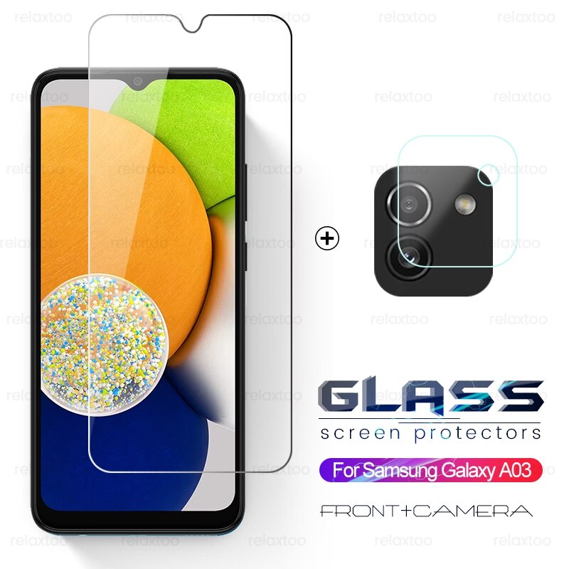 Voor Samsung Galaxy A03 Glas 1TO2 Camera Lens Screen Protectors Cover Sumsung A03 Een 03 03A GalaxyA03 SM-A035F/Ds 6.5 &quot;Telefoon Film