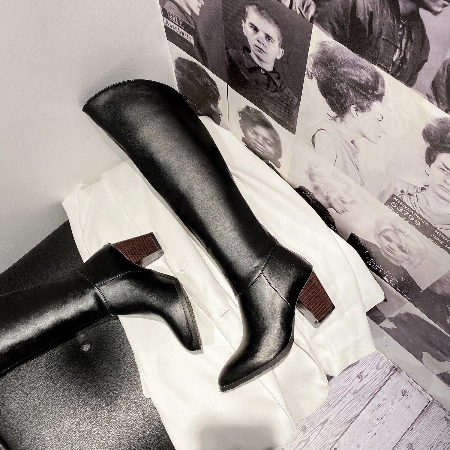 MBR FORCE cuir souple femmes genou bottes hautes moto bottes talons femme automne chaussures femme dames bottes printemps