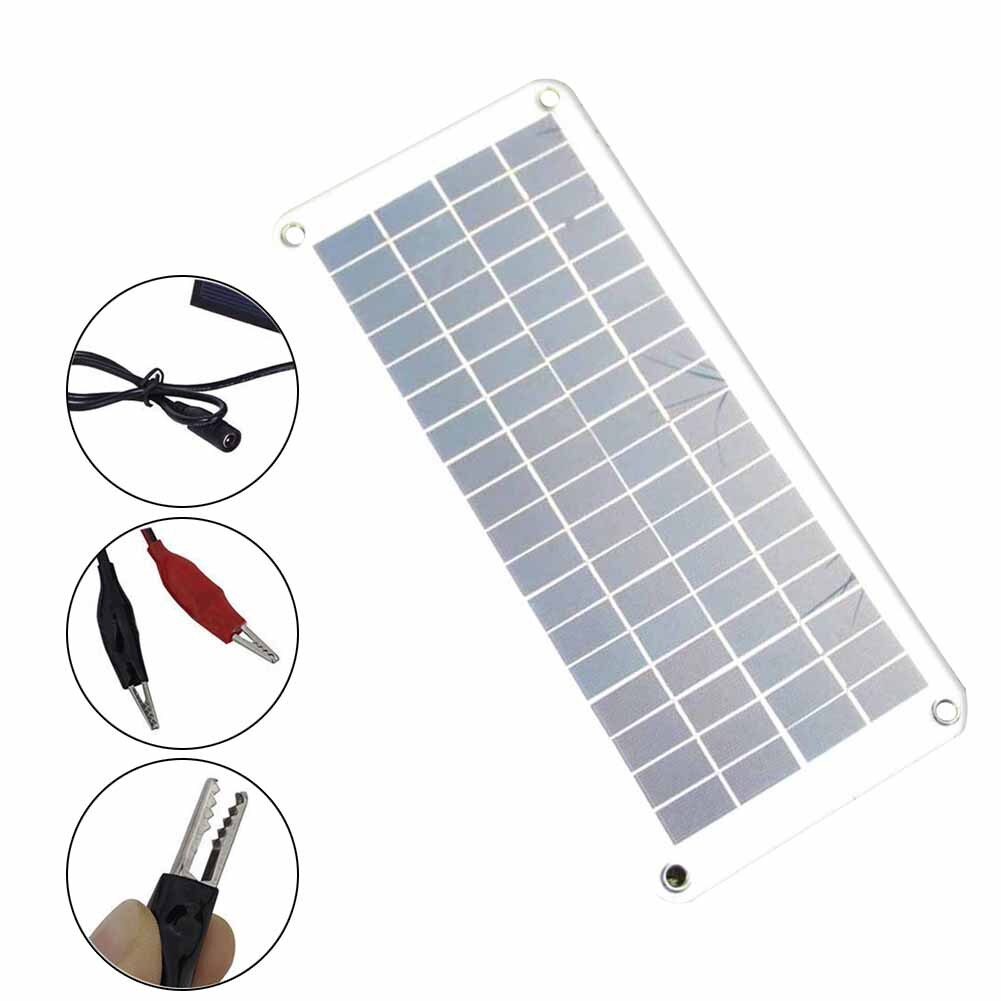 20W Solar Panel 12V to 5V Battery Charger USB for Car Boat Caravan Power Supply --M25