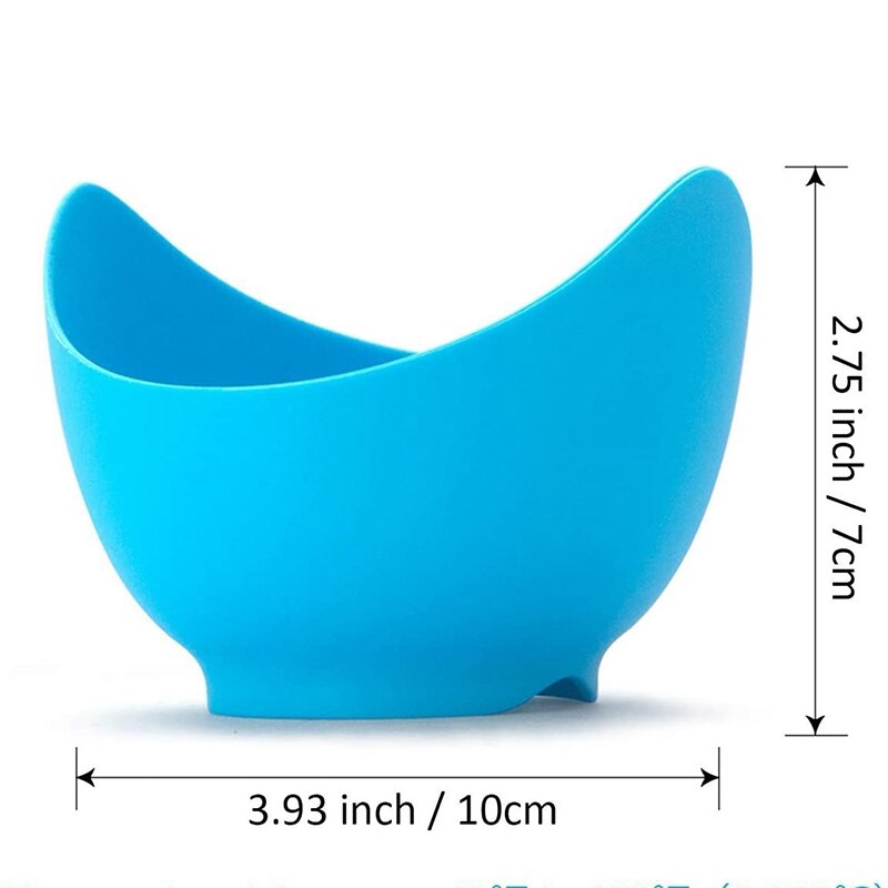 Coquetiers en Silicone avec brosse à huile, 4 pièces, coquetiers avec support à anneau, pour la cuisson des œufs au micro-ondes ou au fourneau