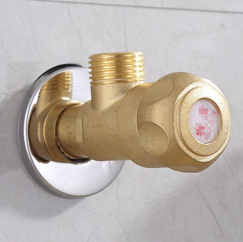 Válvula triangular de cobre pulido, válvula triangular de cobre, válvula de entrada de calentador de agua de inodoro, Color primario