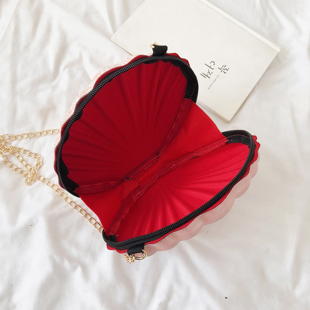 Neue Crossbody-tasche Süße Shell Kette Schulter Tasche Kupplung Tasche mädchens Umhängetasche Handtasche # YY