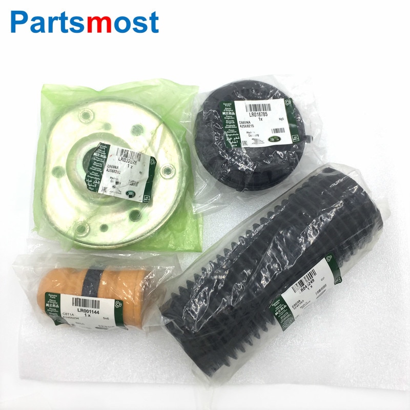 Amortiguador de impacto frontal, soporte de montaje aislante, amortiguador de goma, cubierta de polvo para FREELANDER LR2 EVOQUE LR032578 018785 001144 045249