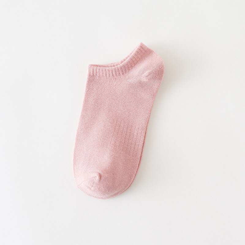 1 Paar Zomer Snoep Kleur Korte Vrouwen Sokken Toevallige Snoep Kleur Puur Katoen Enkelsokken Low Cut Boot Sokken dames Sokken: Pink