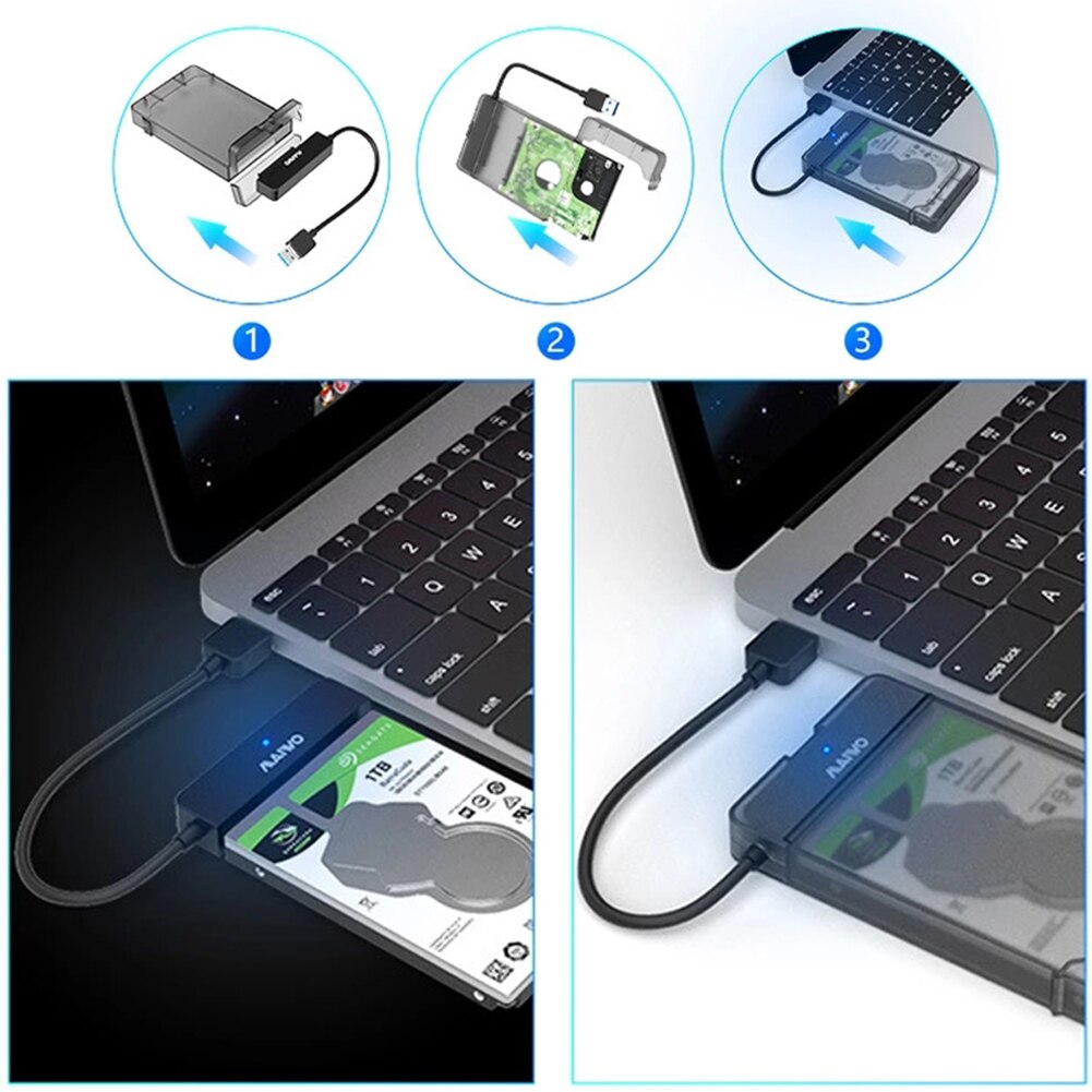 MAIWO Hard Disk Drive Enclosure Case K104 2.5 inch USB 3.0 SATA HDD Box 3TB Mobile Enclosure Case Box for Windows Mac OS Linux