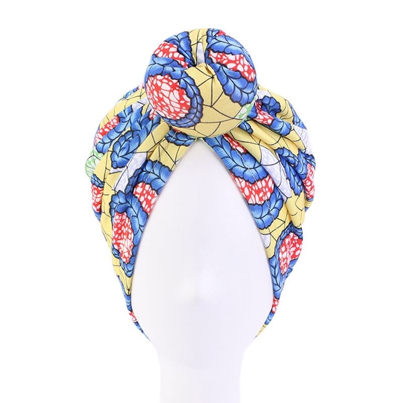 Pannband styling indisk munk hårvård turban mössa chemo dam bomull satin prick huvudskydd motorhuv färgning hårmössa: Stil 1
