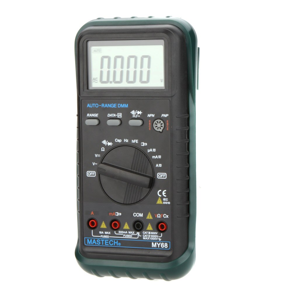 MASTECH MY68 Handheld LCD Auto/manual Range DMM Digital Multimeter DC AC Voltage Current Ohm Capacitance Frequency Meter