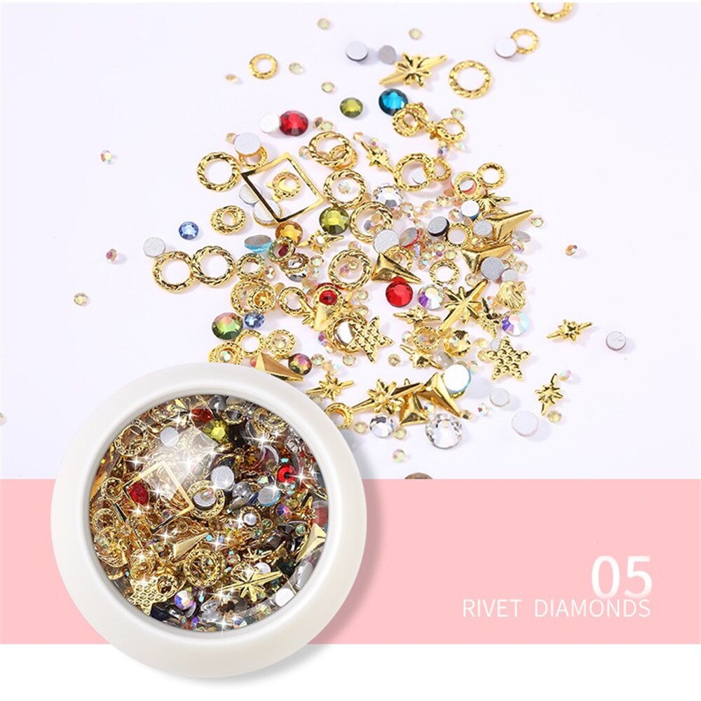 Rivet coloré mixte diamant et paillettes métalliques, décoration pour Scrapbooking, fabrication de cartes artisanales en papier: NC01-5