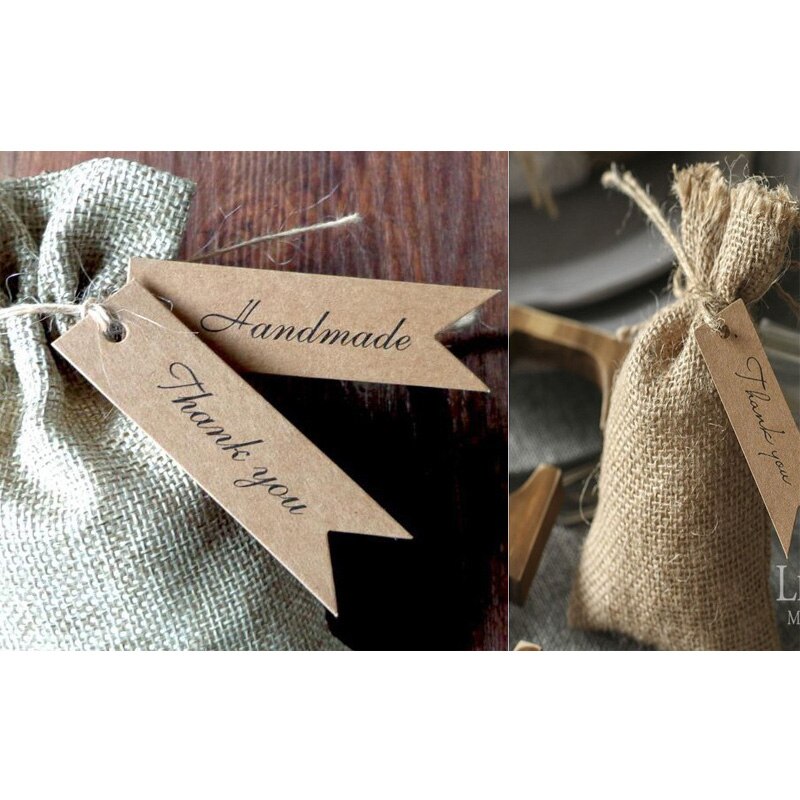 Lesezeichen Mit leer 100 Stck DIY Schmuck Material Logo Schild Kraft Papier Etiketten retro Backen Kleine Etikett Schokolade Verpackung Karte