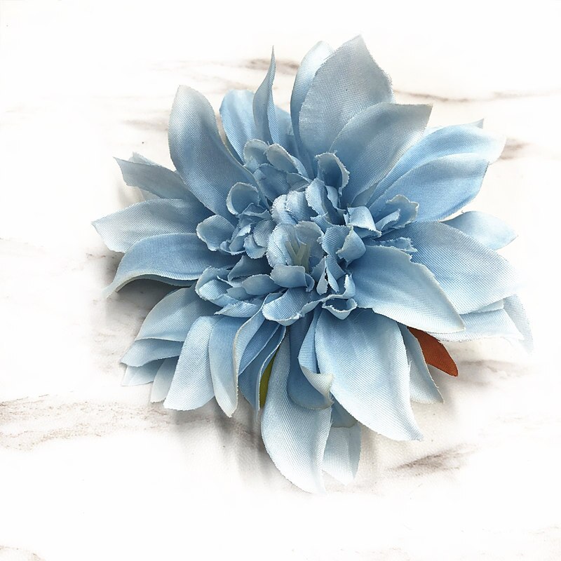 Yooromer 5 stk kunstig ottekantet vilde pæon blomst hoved diy hjem vase haven dekoration bryllupskrans: Blå