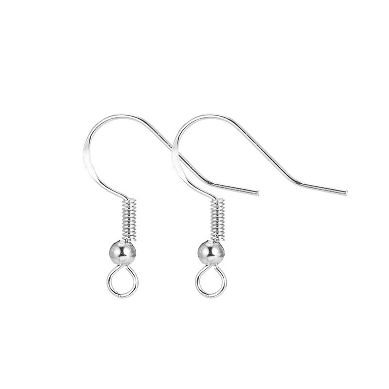 50 stuks 925 Sterling Verzilverd Oorbellen Haken Hypoallergeen Anti Allergie Oorbel Sluitingen Veel Voor Diy Sieraden Maken Benodigdheden: WHITE