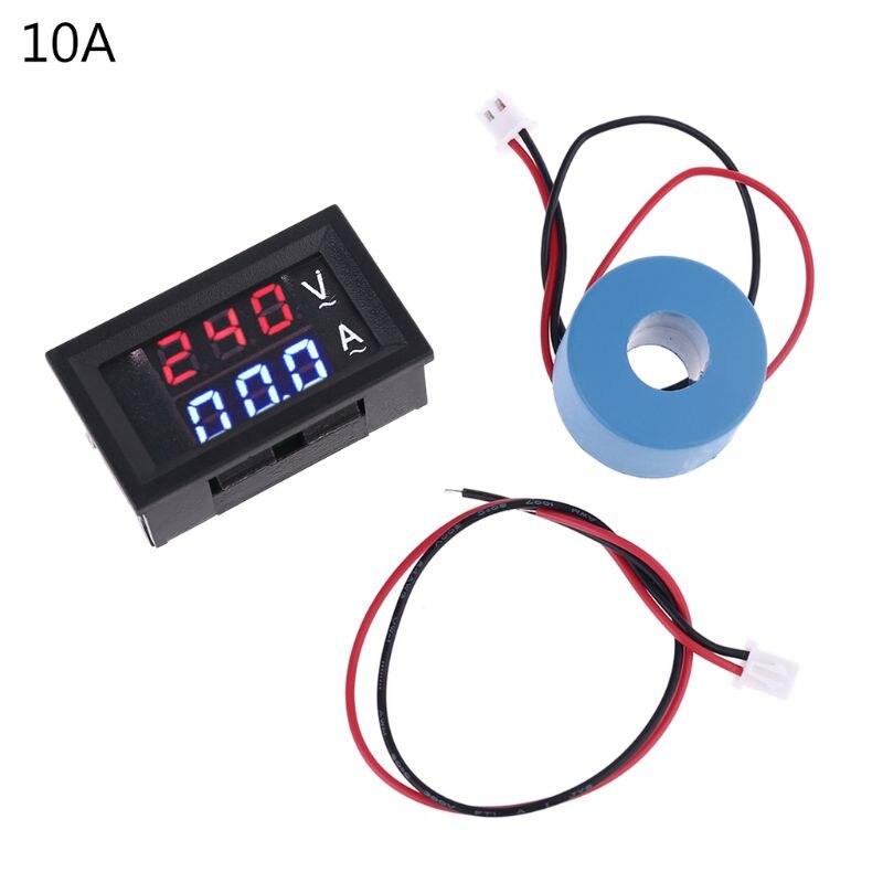 0.28\" Digital Voltmeter Ammeter AC 60-500V 10A 50A 100A Current Meter Volt Gauge