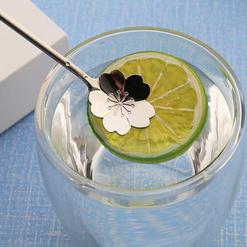 Roestvrij Stalen Lepel Set Met Lange Handvat Bloemen Hartvorm Ice Thee Koffie Lepel Dessertlepel Keuken Drinken Servies