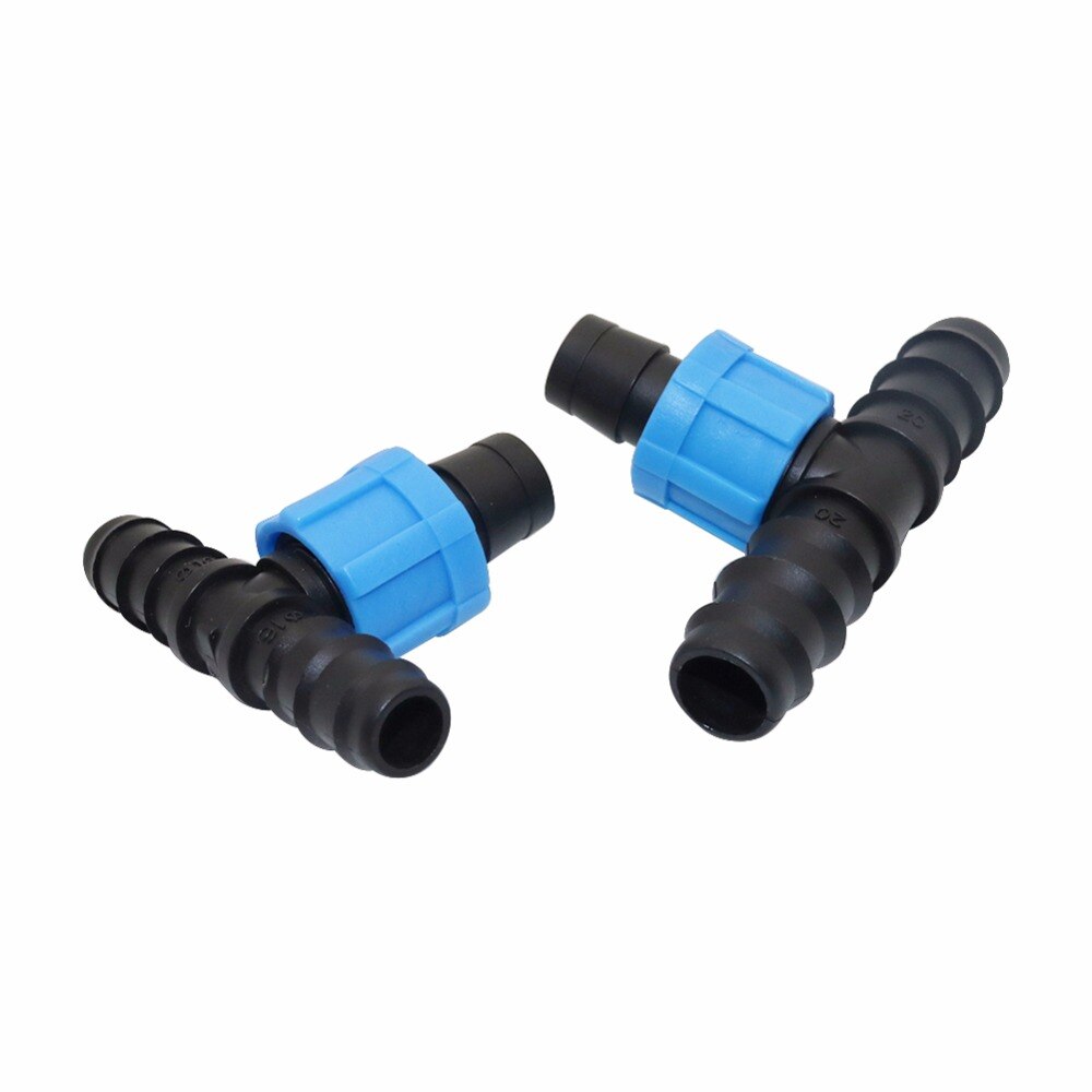 20 pcs DN16,DN20 Barbed Reducing tee Three-way connector Garden Water Connectors Micro Gardening Irrigation Accessories
