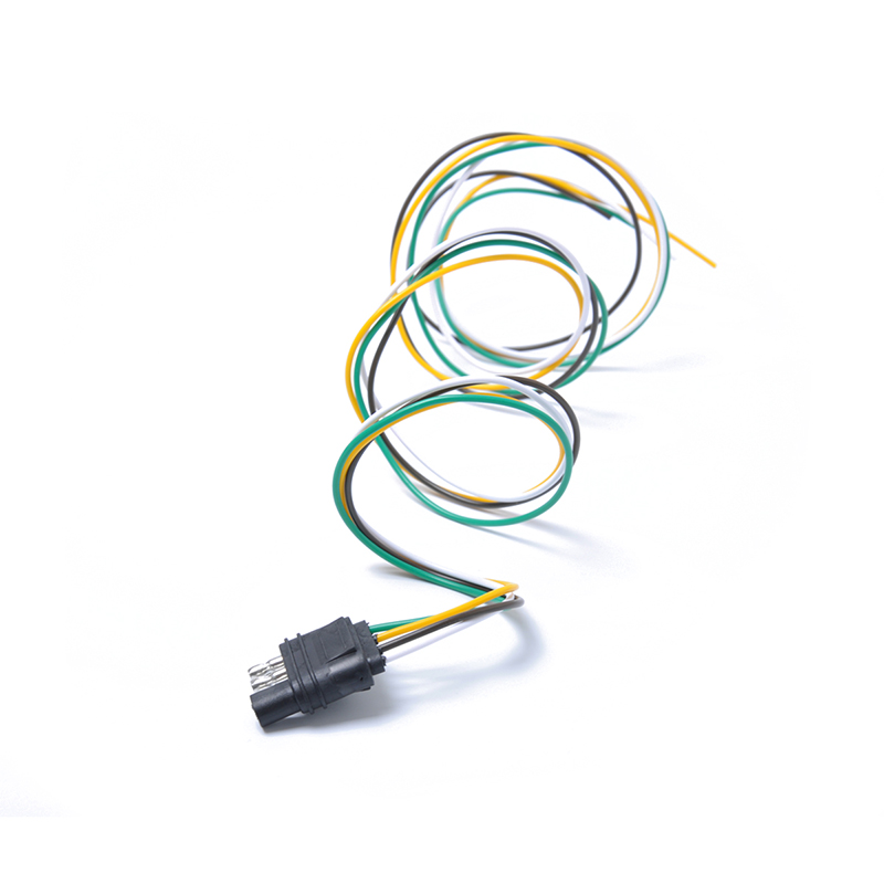 1Pcs 3ft Trailer Light Wiring Harness Extension 4 Pin Plug 18 AWG Flat Wire Connector Trailer Male Plug