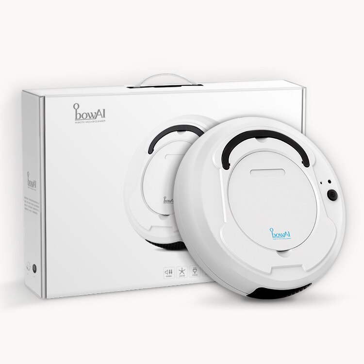 BowAI Roboter-staubsauger Drahtlose für Heimat Verbesserte Clever Haushalt Kehrmaschine Leistungsstarke Reinigung Nagel Staub Nassen und Trockenen Mopp 3 in 1: Weiß / uns