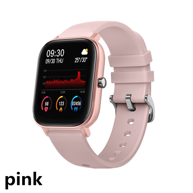 AMYNIKEER smart bracelet P8 smart watch heart rate monitoring bracelet fitness bracelet sleep blood pressure blood oxygen PK B58: pink