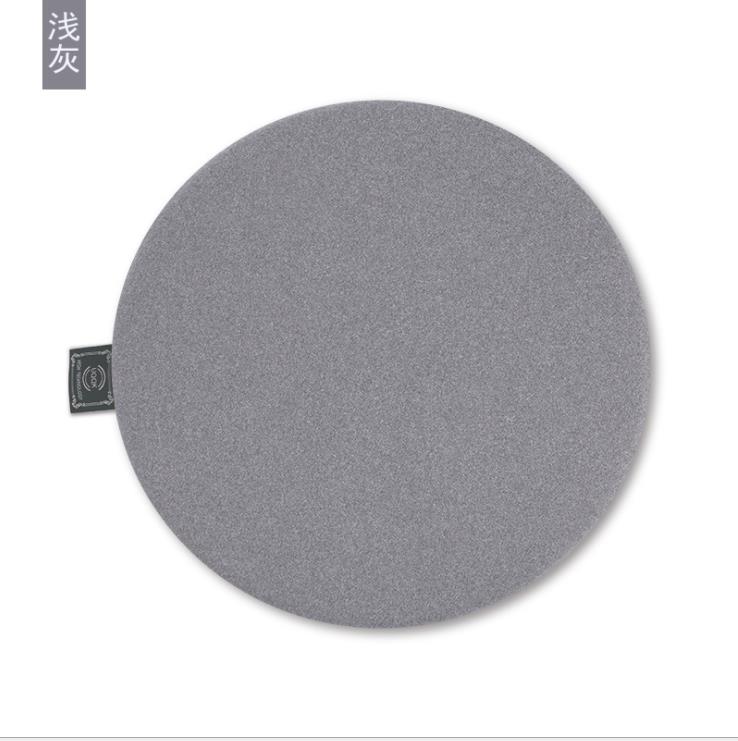 Round Chair Cushion Soft Comfortable Stool Seat Cushion Elastic Memory Foam Home Office: Light Grey
