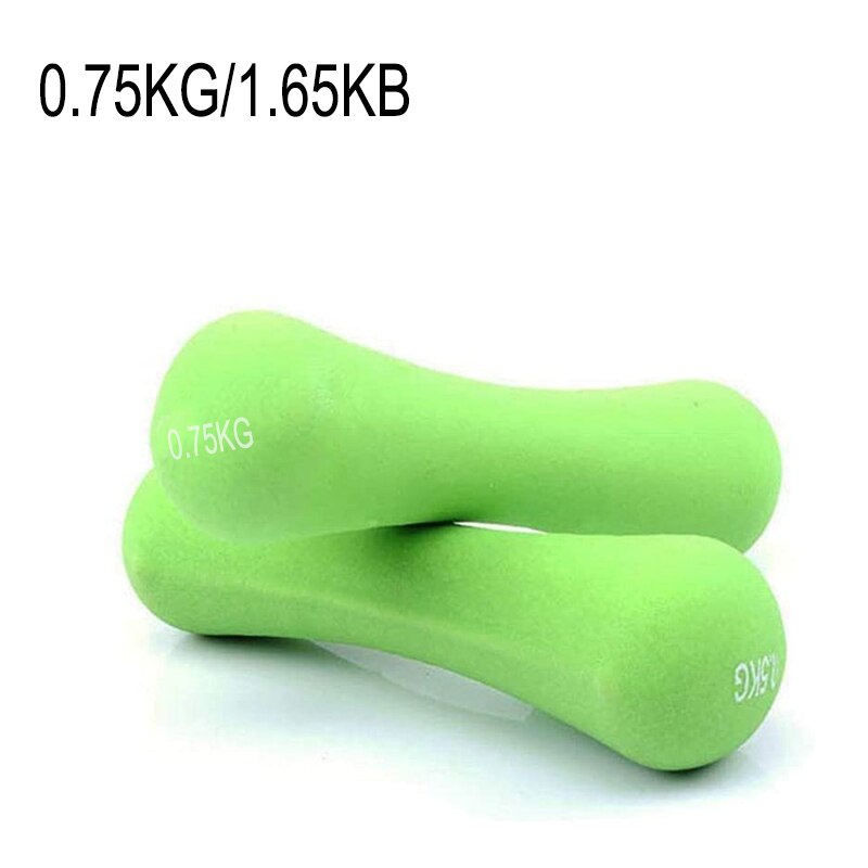 Haltère osseux 2 pièces pour femmes, poids, équipement d'entraînement physique, bras fin, poids, musculation en intérieur, 750g: 0.75kg green