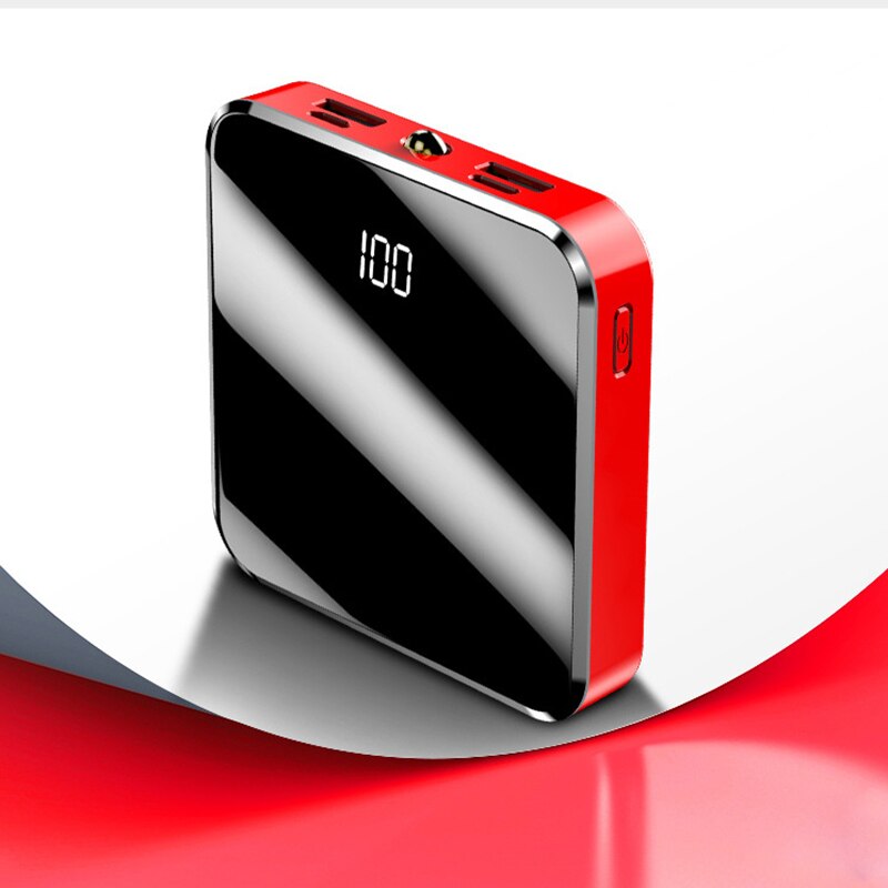 Power Bank 20000mAh Portable Charging PowerBank 20000 mAh USB Type C Poverbank External Battery Charger For Xiaomi Mi 9 8 iPhone: Red
