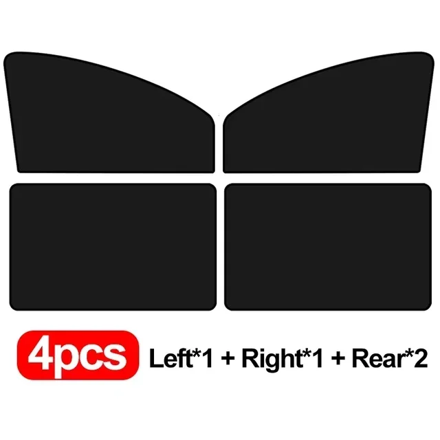 2/4 Stuks Magnetische Autoruit Zonnescherm Uv-bescherming Auto Gordijnen Autoruit Schaduw Mesh Zonneklep Zomer Glasfolie accessoires: Bruin