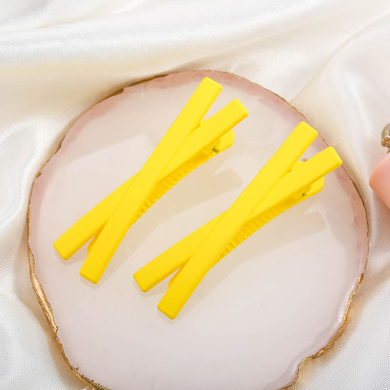 Épingles à cheveux de Style coréen, pinces à cheveux Macaron croisées, couleur bonbon, mates, frange mignonne, accessoires de coiffure,: 6