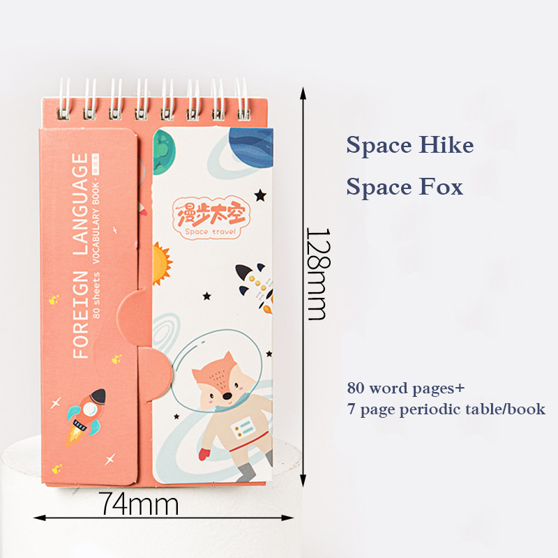 80 Vellen Engels Woordenschat Pocket Memo Pad Buitenlandse Talen Woord Boek Spoel Notebook Draagbare Geheugen Boek School Stationery: Paars