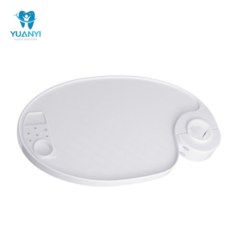 Dental Chair Scaler Tray Clinic Dentistry Chair Accessories Plastic Rotatable Plate Post Mounted Shelf Tray Table Shape: 45 50mm Suitable