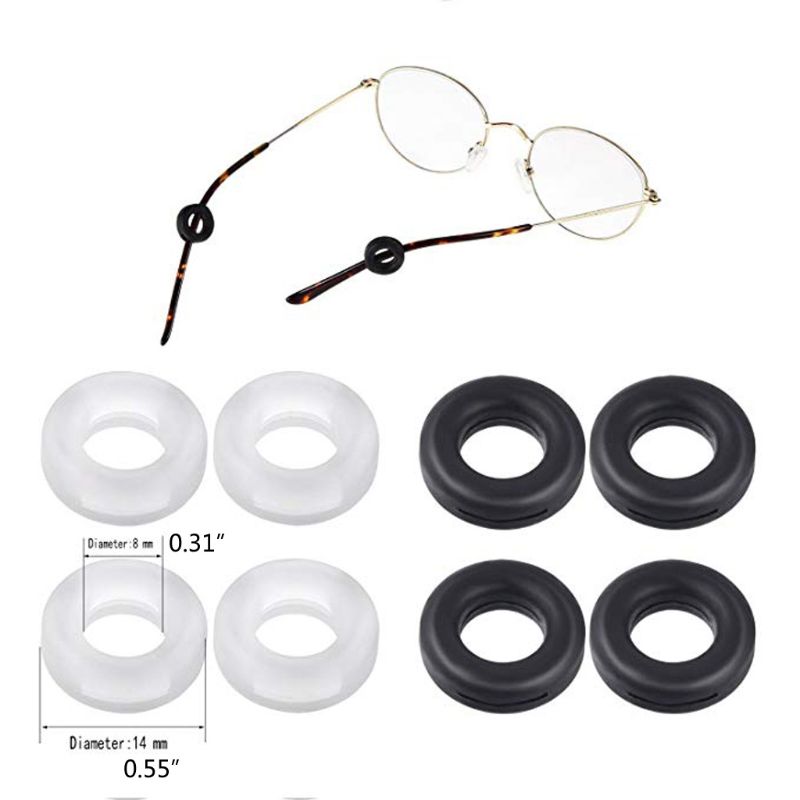 16 paires de supports de lunettes antidérapants en Silicone unisexe, tampons de retenue pour le nez, crochets d'oreille, accessoires pour lunettes pour hommes et femmes,