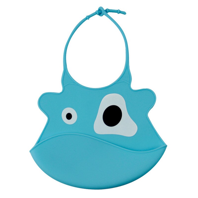 baby organisk silikon søt smekke baby spedbarn slabber baby smekke myk silikon smekke vanntett spytt dryppende bavoir: Himmelblå