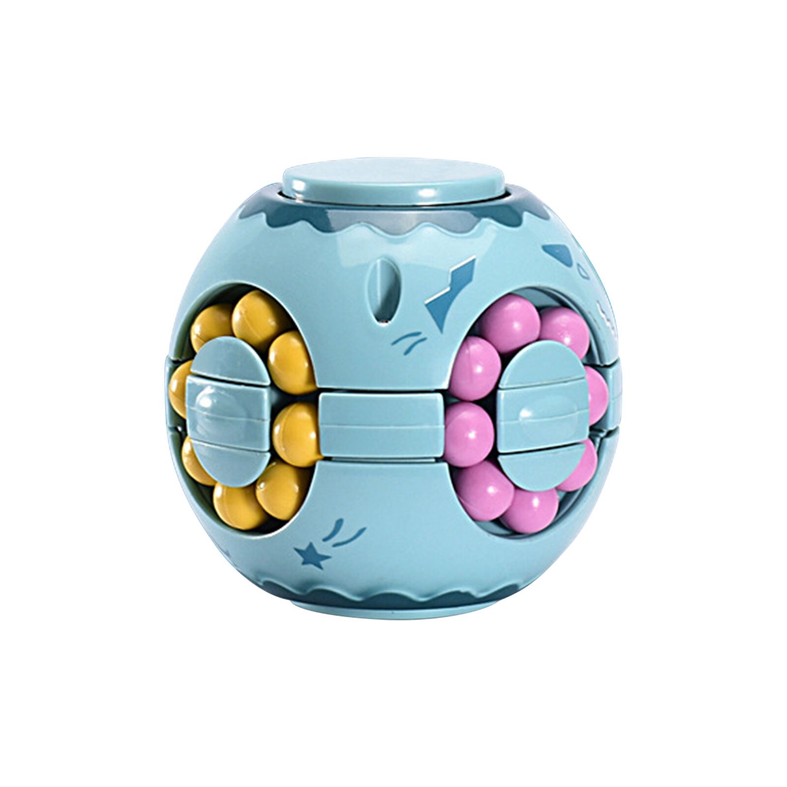 Fingertip Figet Toys Rotating Magic Bean Simple Dimple Popit Intelligence Taint Fingertip Fidget Toy Decompression Toys: C