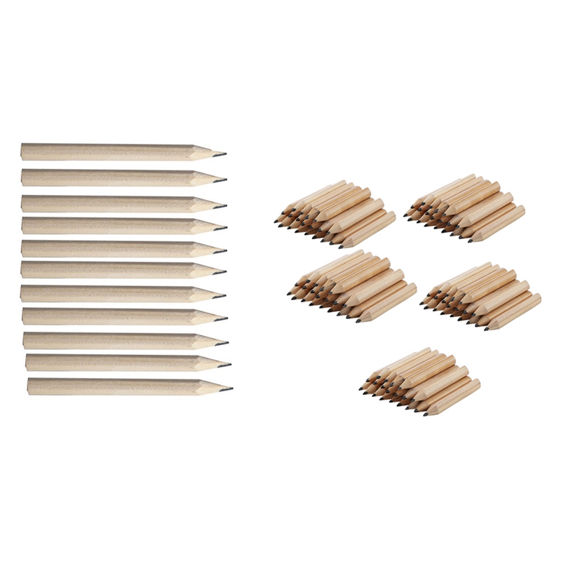 100Pcs 3.5Inch Hout Potlood, Beginner Schrijven Potlood, Studenten Schets Potlood Briefpapier, Hexangular