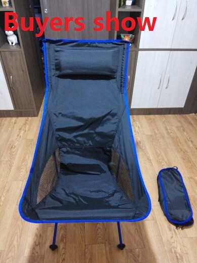 Bærbar camping strandstol let sammenklappelig fiskestol solid campingstol skammel udendørs havemøbler strandstole