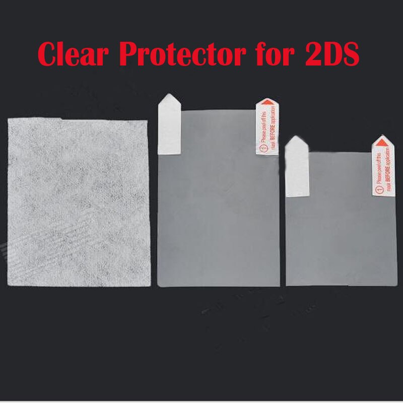 2in1 Top Bottom HD Clear Protective Film Surface Guard Cover for Nintendo 2DS LCD Screen Protector Skin