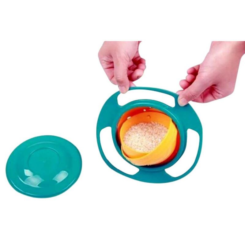 Magic Bowl 360 Rotate Spill-Proof Infants Toddler Baby Kids Training Feeding Bowl Practice Feeding Spill no spill