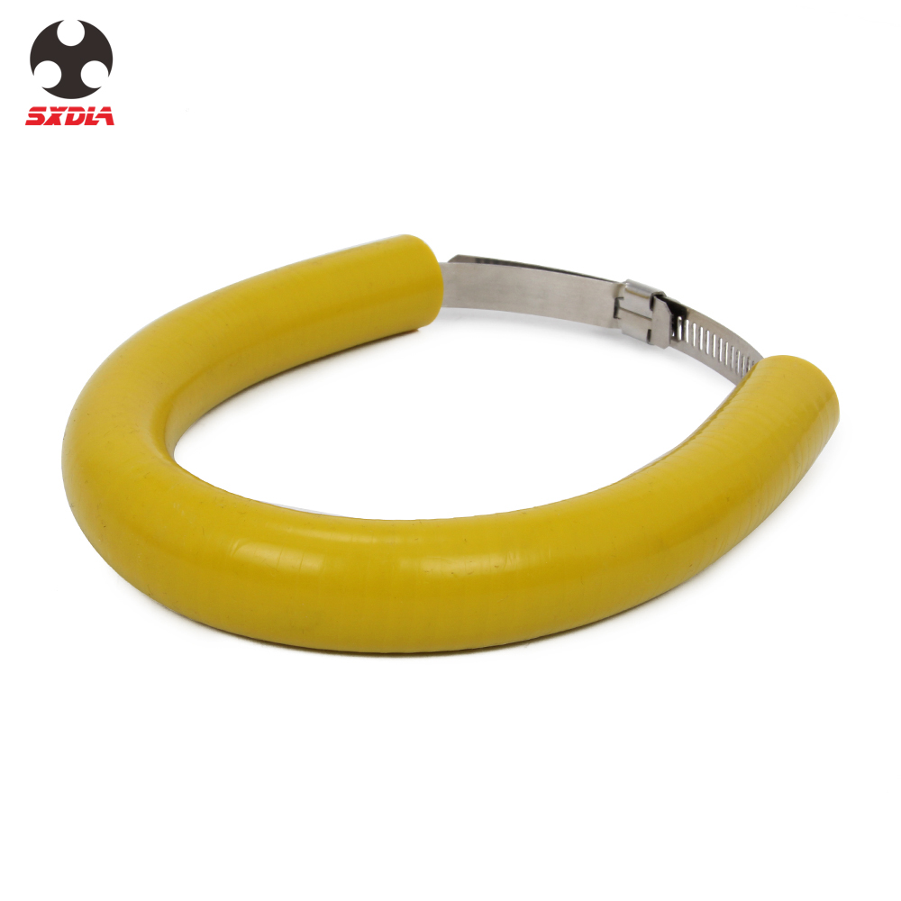Universal motorcykel oval udstødningsbeskytter kan dække til ktm dirt bike tilbehør silikone guard anti 250 350 450 500 cc: Gul